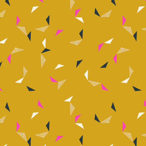 Cotton Candy Flying Triangles in Mustard