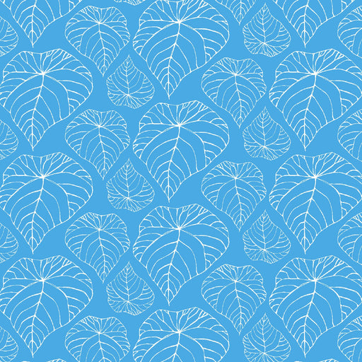 Ivory Woods -Palm Fronds on Blue