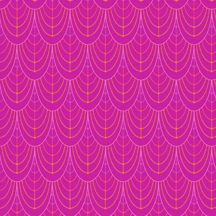 Century Prints Deco Glo by Giucy Giuce - Curtains in Beautyberry