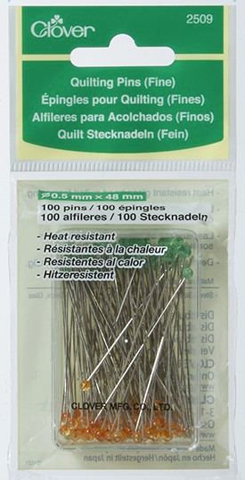 Clover Quilting Pins Fine - 48mm x 0.5mm