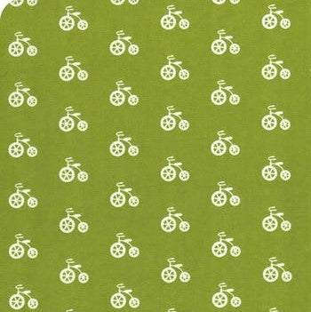 Robert Kaufman Cozy Cotton Flannel - Bicycles in Green