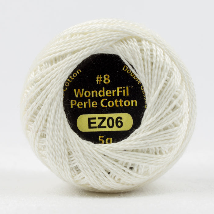 Wonderfil Eleganza Perle Cotton 8wt. - First Snow 6