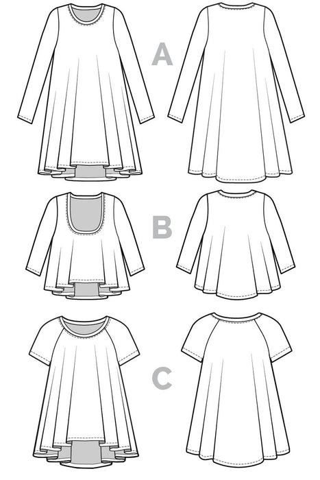 Closet Core Ebony Knit Dress and T-Shirt Pattern