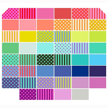 Designer Bundle - All Stars Dots and Stripes - Tula Pink 24 fat quarters