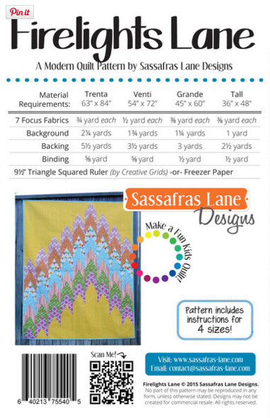 Sassafras Lane - Firelights Lane Quilt Pattern