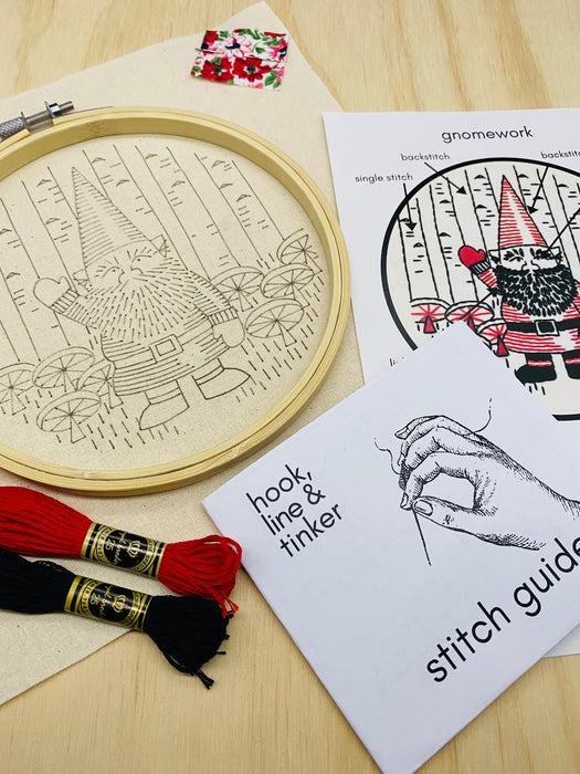 Hook Line & Tinker Embroidery Kit - Gnomework