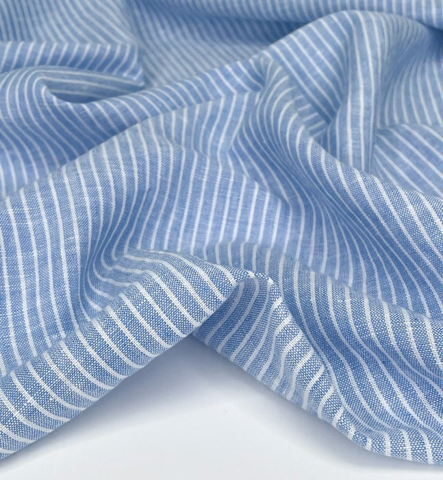 Utopia Stripe Cotton/Linen in Azure