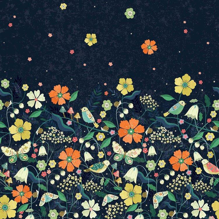 Hedgegrow by Dashwood - Blooming Border in Navy