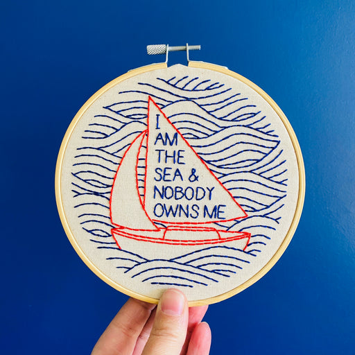 Hook Line & Tinker Embroidery Kit - I Am The Sea
