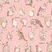 Kokka Oxford Cloth - Funny Animals in Pink