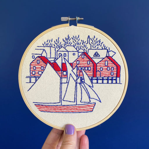 Hook Line & Tinker Embroidery Kit - Lunenburg