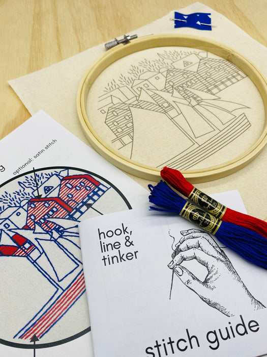 Hook Line & Tinker Embroidery Kit - Lunenburg