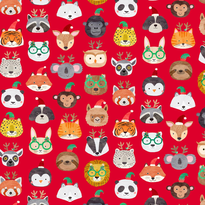Merry Menagerie by Dashwood by Kate McFarlane -  Animals in Red
