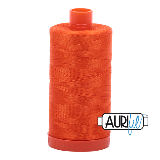 Aurifil Thread - 50wt 100% cotton  - colour 1104 - Neon Orange
