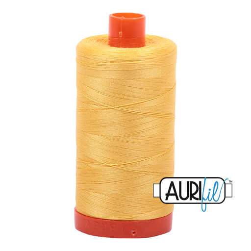 Aurifil Thread - 50wt 100% cotton  - colour 1135 Pale Yellow