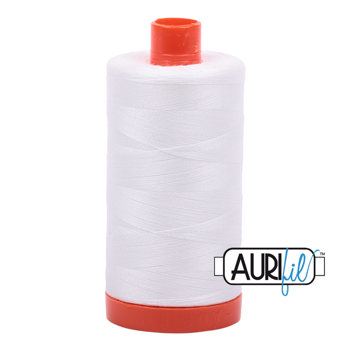 Aurifil Thread - 50wt 100% cotton  - colour 2021 Natural White