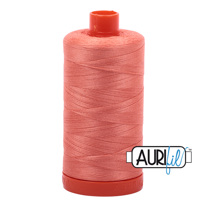 Aurifil Thread - 50wt 100% cotton  - colour 2220 Light Salmon