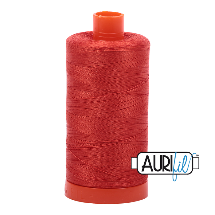 Aurifil Thread - 50wt 100% cotton  - colour 2245 Red Orange