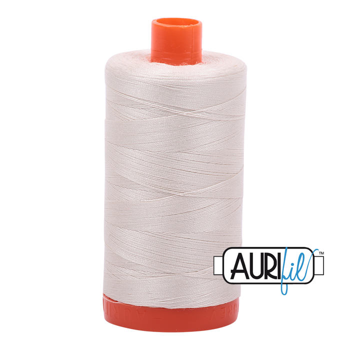 Aurifil Thread - 50wt 100% cotton  - colour 2309 Silver White