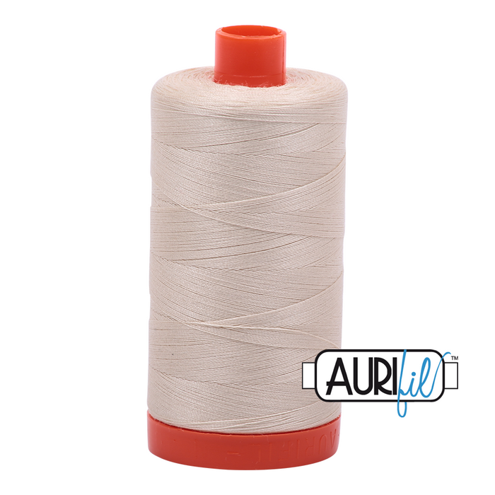Aurifil Thread - 50wt 100% cotton  - colour 2310 Light Beige