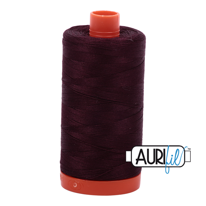 Aurifil Thread - 50wt 100% cotton  - colour 2465 - Very Dark Brown