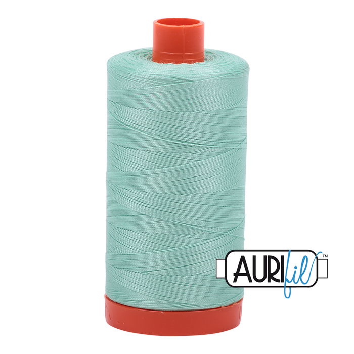 Aurifil Thread - 50wt 100% cotton  - colour 2835 Medium Mint