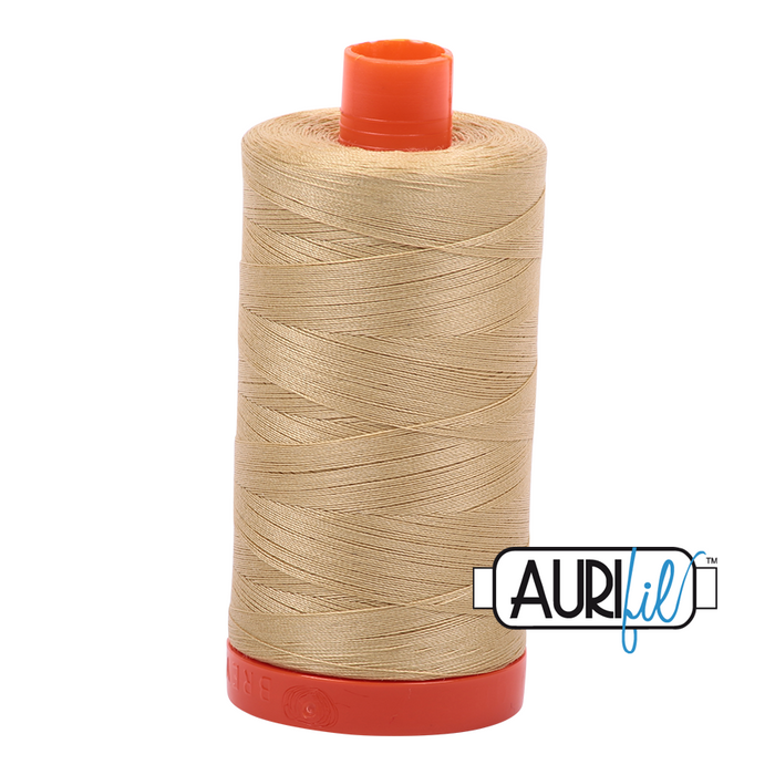 Aurifil Thread - 50wt 100% cotton  - colour 2915 Very Light Brass