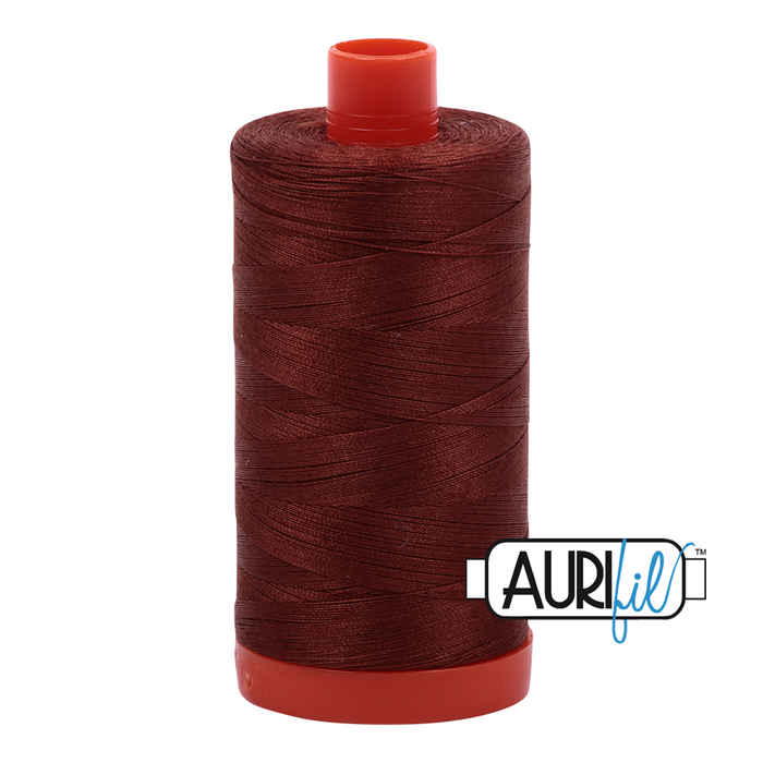 Aurifil Thread - 50wt 100% cotton - colour 4012 Copper Brown