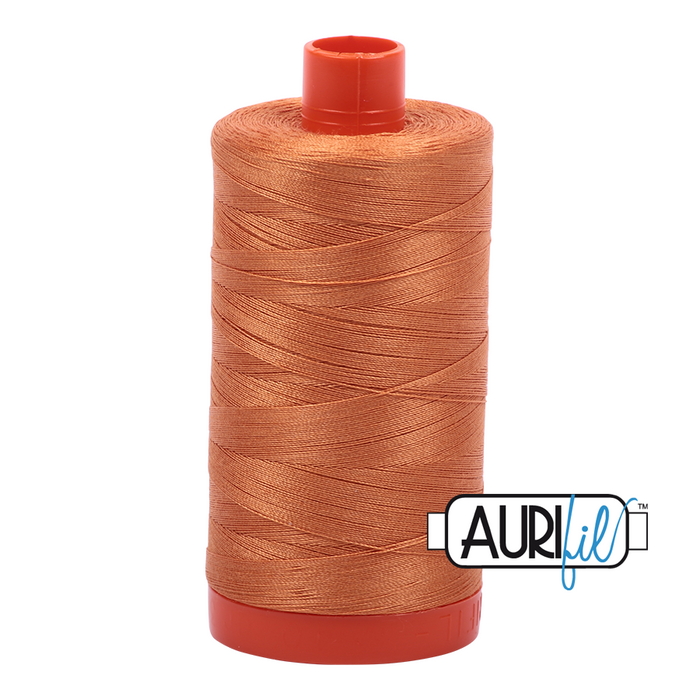 Aurifil Thread - 50wt 100% cotton  - colour 5009 - Medium Orange