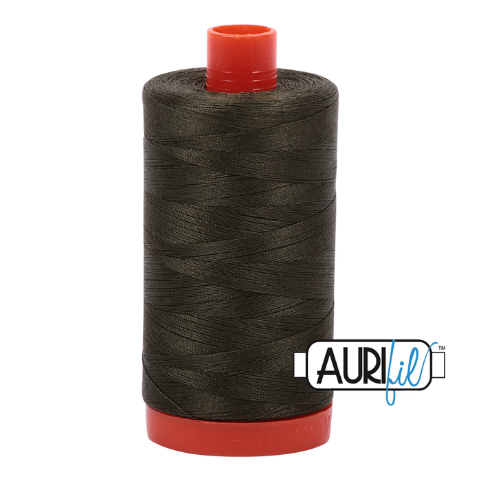 Aurifil Thread - 50wt 100% cotton  - colour 5012 Dark Green