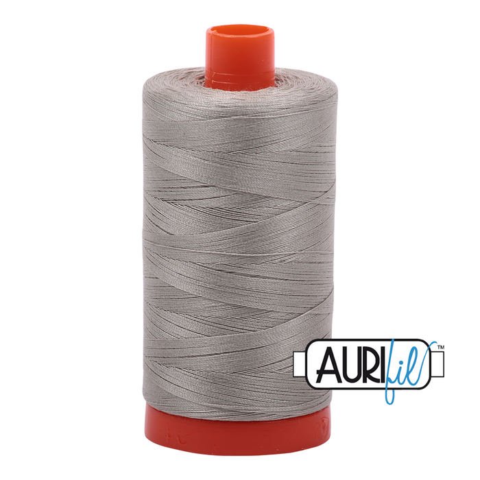 Aurifil Thread - 50wt 100% cotton - colour 5021 Light Grey