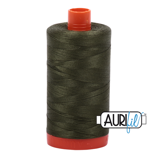 Aurifil Thread - 50wt 100% cotton  - colour 5023 Medium Green