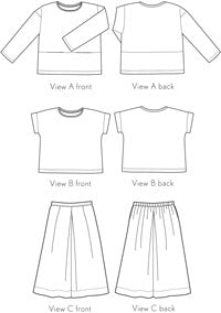 Oliver + S Lunch Box Tee + Culottes Pattern