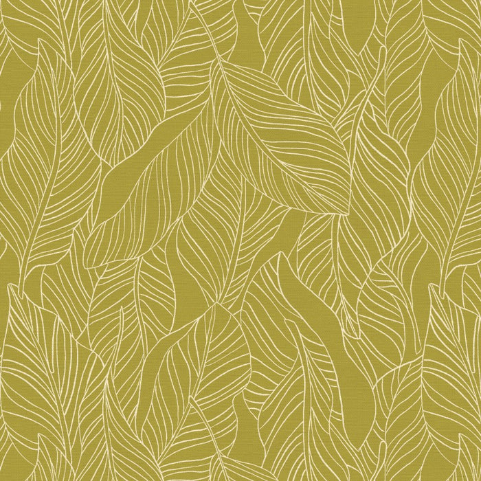 PBS Fabrics - Lisbon Love - Leaves in Olive Green