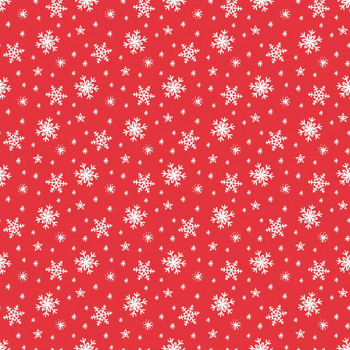 Gnome Noel by Liz Mytinger - Snowflakes on Red