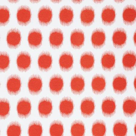 Butterfly Garden Fabric Dena Designs - Ikat Dot Red