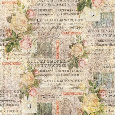 Tim Holtz Foundations - Rose Parcel in Multi — Fabric Spark