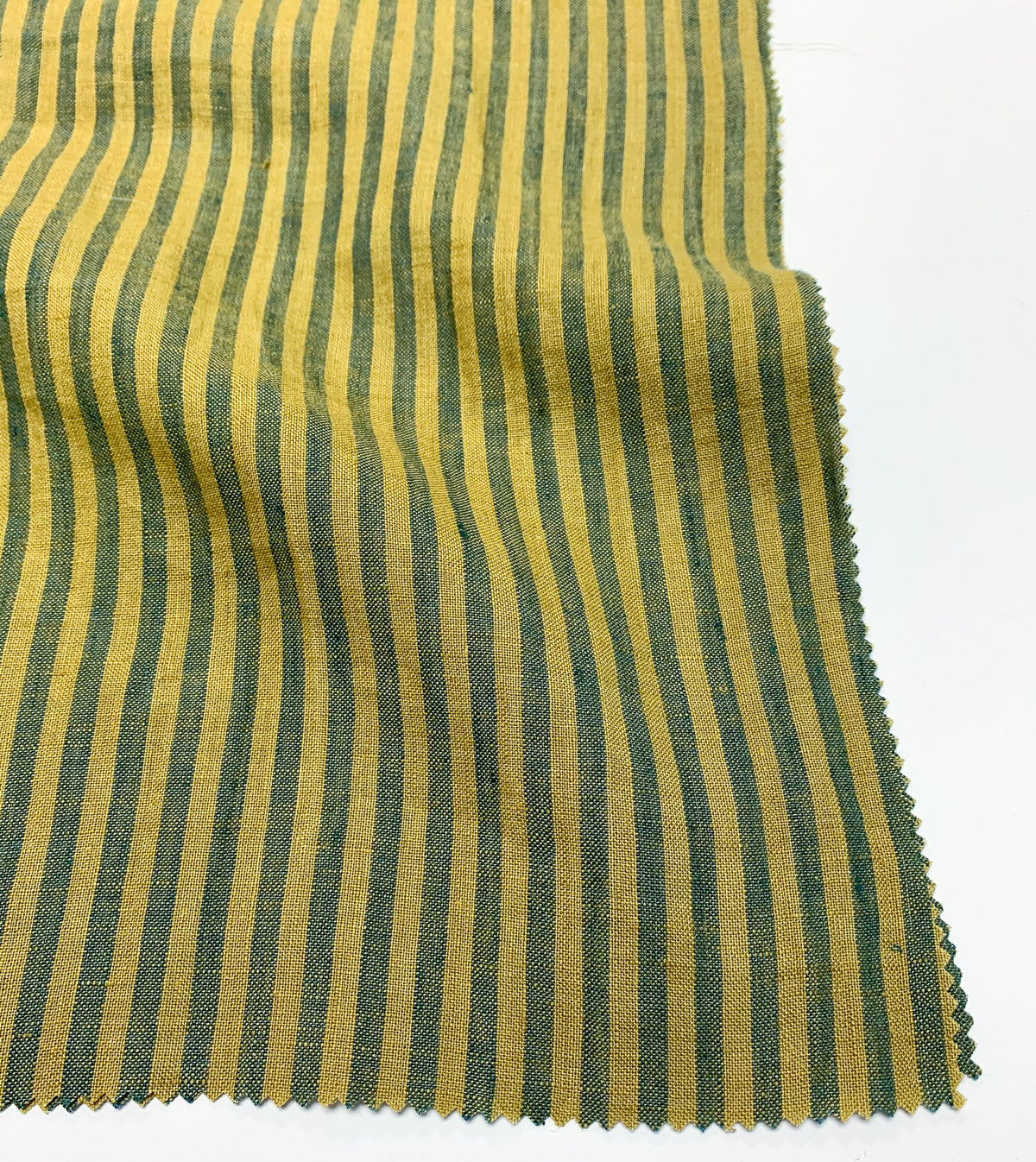 Savannah Striped Linen - Avocado — Fabric Spark