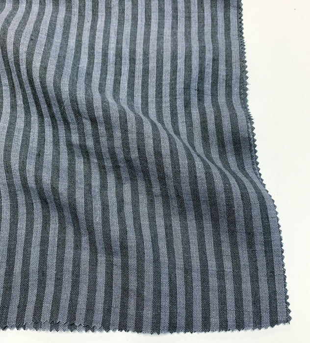 Savannah Striped Linen - Charcoal