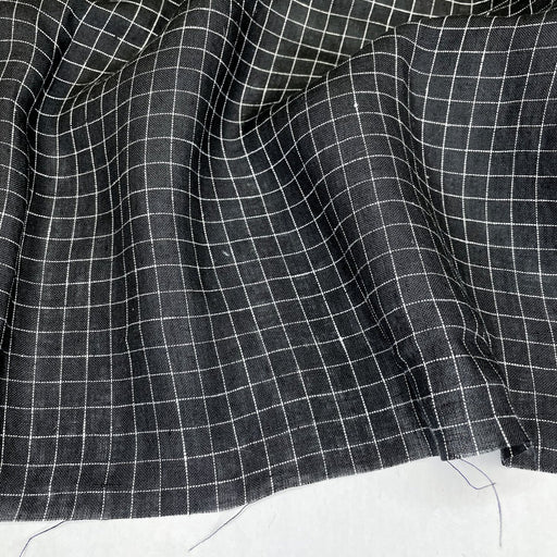 Savannah Checked Linen - Black