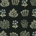 Robert Kaufman Cotton/Flax Prints - Floral Bunches in Black