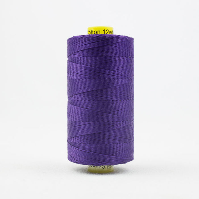 Wonderfil Spagetti - 12 wt 100% Cotton Thread - Deep Royal Purple SP07