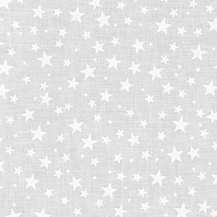 Robert Kaufman Mini-Madness - Stars - White on White