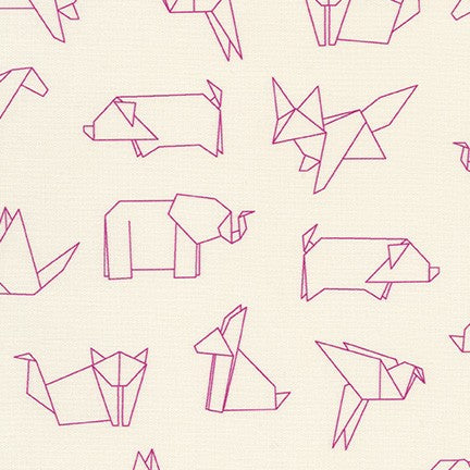 On the Lighter Side by Robert Kaufman - Origami in Magenta