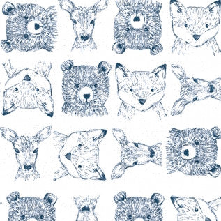 Blue Moon - Woodland Critters White