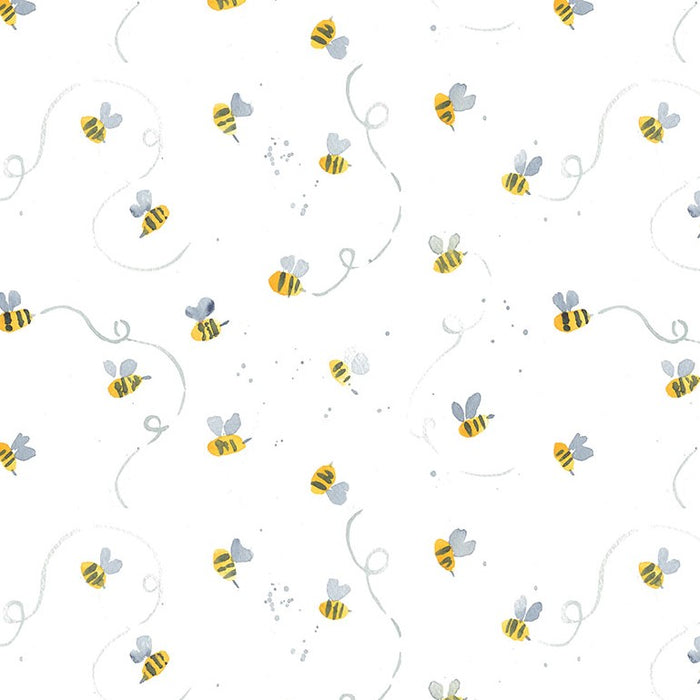 Dear Stella - Clara Jean Meant To Bee - Busy Bees in White