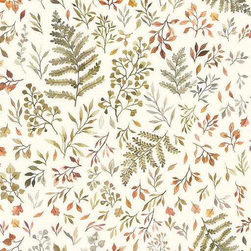 Dear Stella - Fawn and Friends - Autumn Ferns and Leaves in Cream