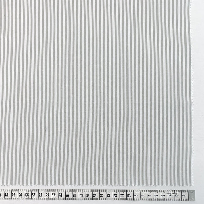Gordon 1/8" Stripe - Light Grey and White