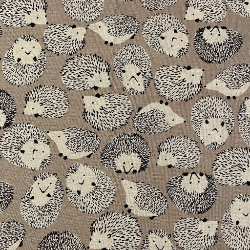 Robert Kaufman Cotton/Flax Prints - Porcupine in Taupe