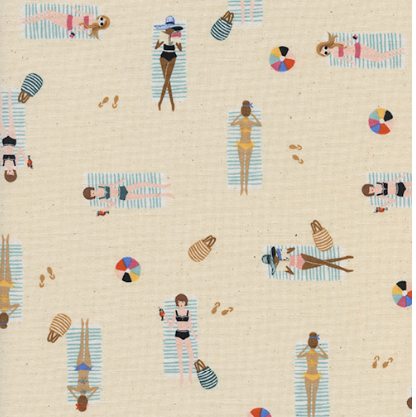Amalfi by Rifle Paper Co. - Sun Girls Natural Unbleached Cotton